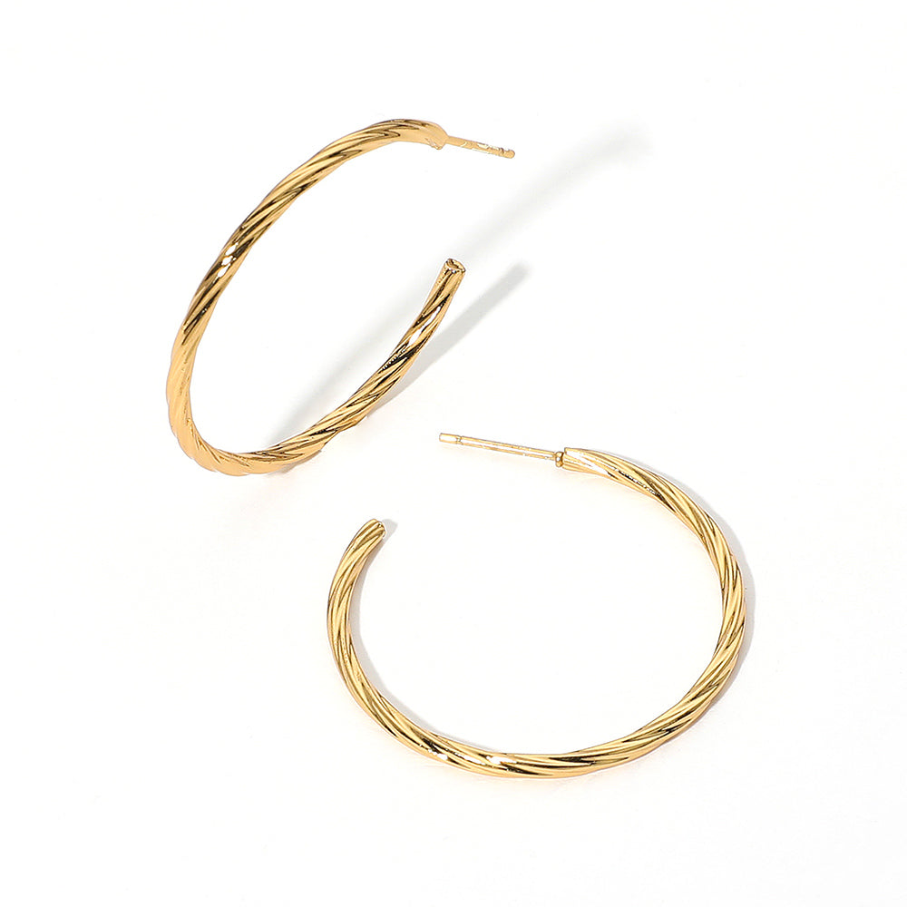 Golden Flow Hoops | Stainless Steel