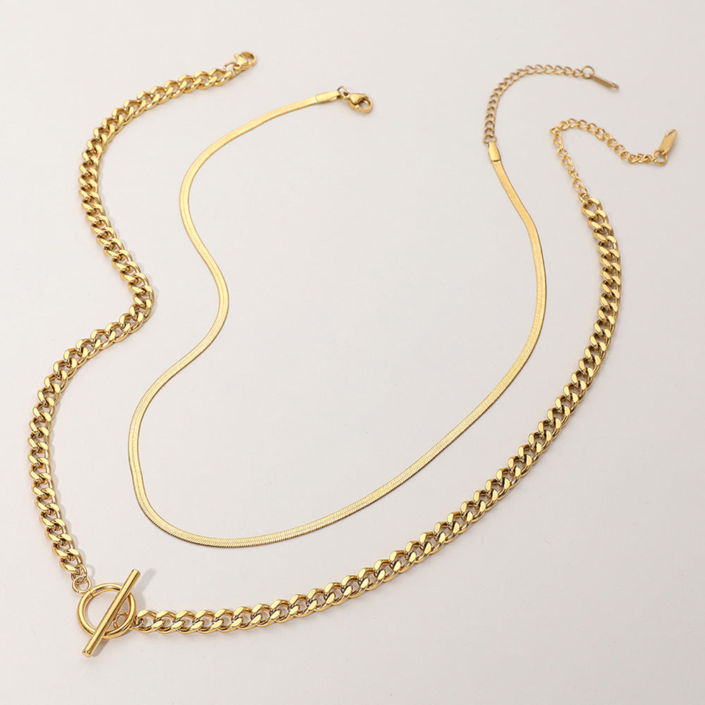 Golden Duo Chain Set | Stainless Steel