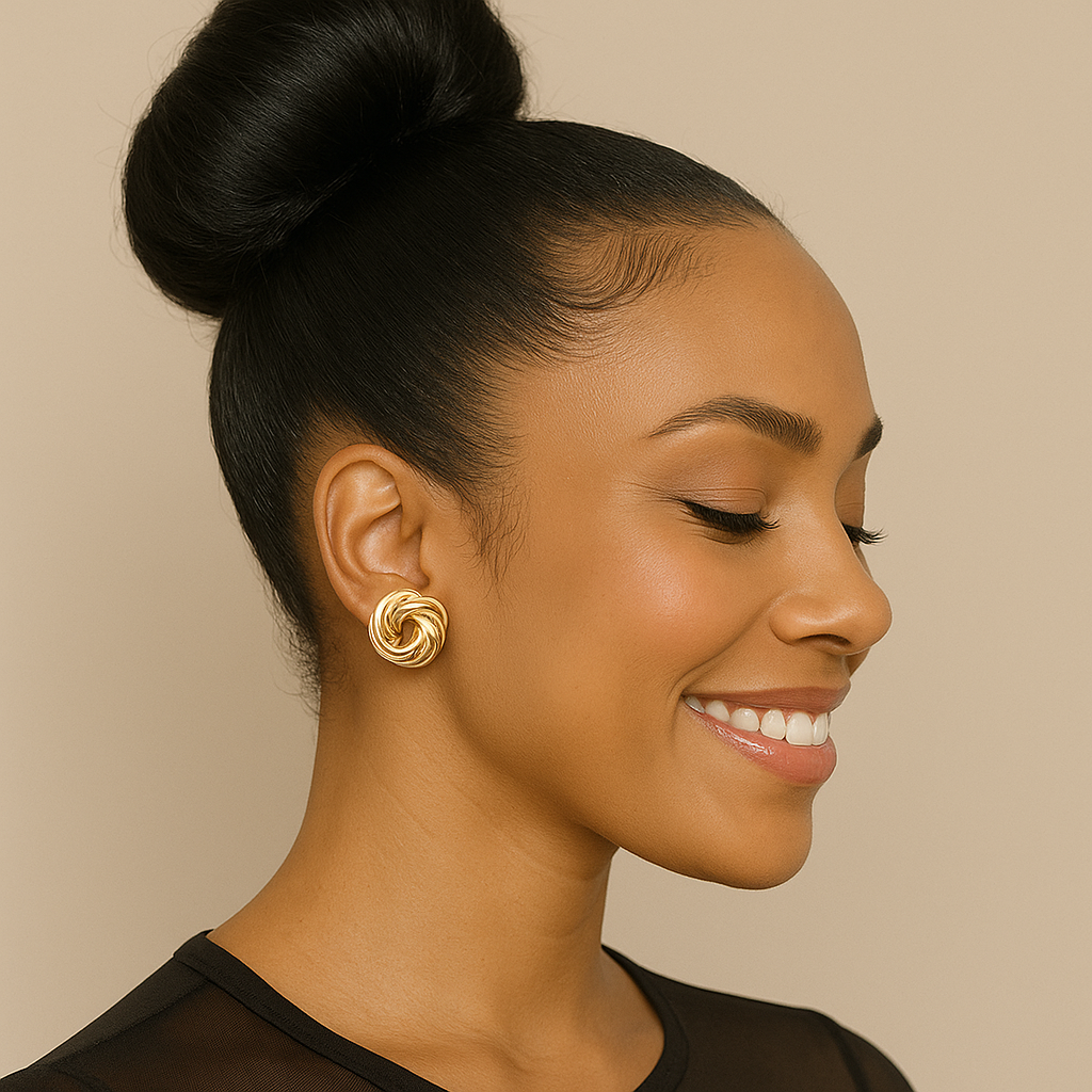 14K Golden Twist Studs