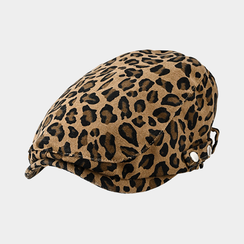 Leopard Cabbie Hat