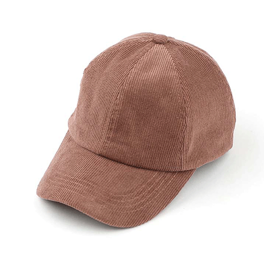 Corduroy Ponytail Baseball Cap |Taupe