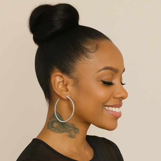 Silver Flow Hoops | Stainless Steel