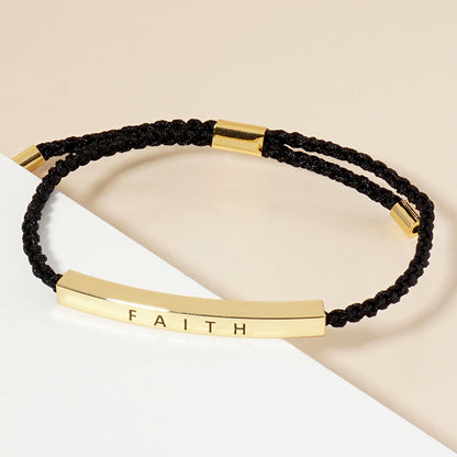 FAITH Message Bar Bracelet