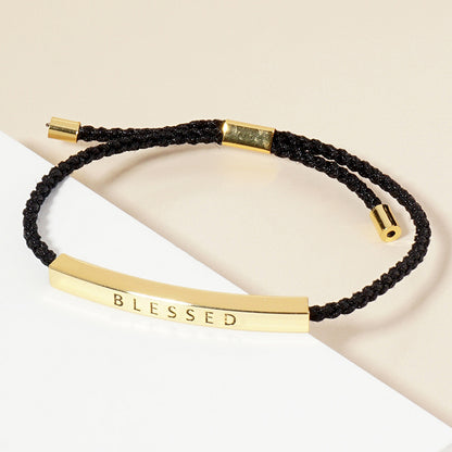 BLESSED Message Bar Bracelet