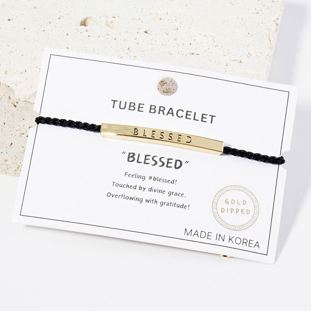 BLESSED Message Bar Bracelet