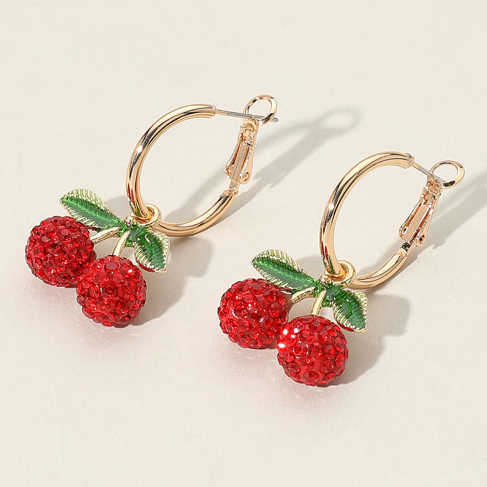 Cherry Pop Sparkle Hoops