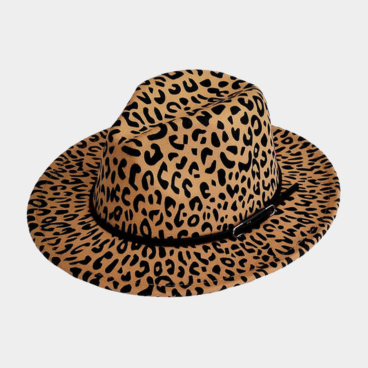 Leopard Red Bottom Fedora