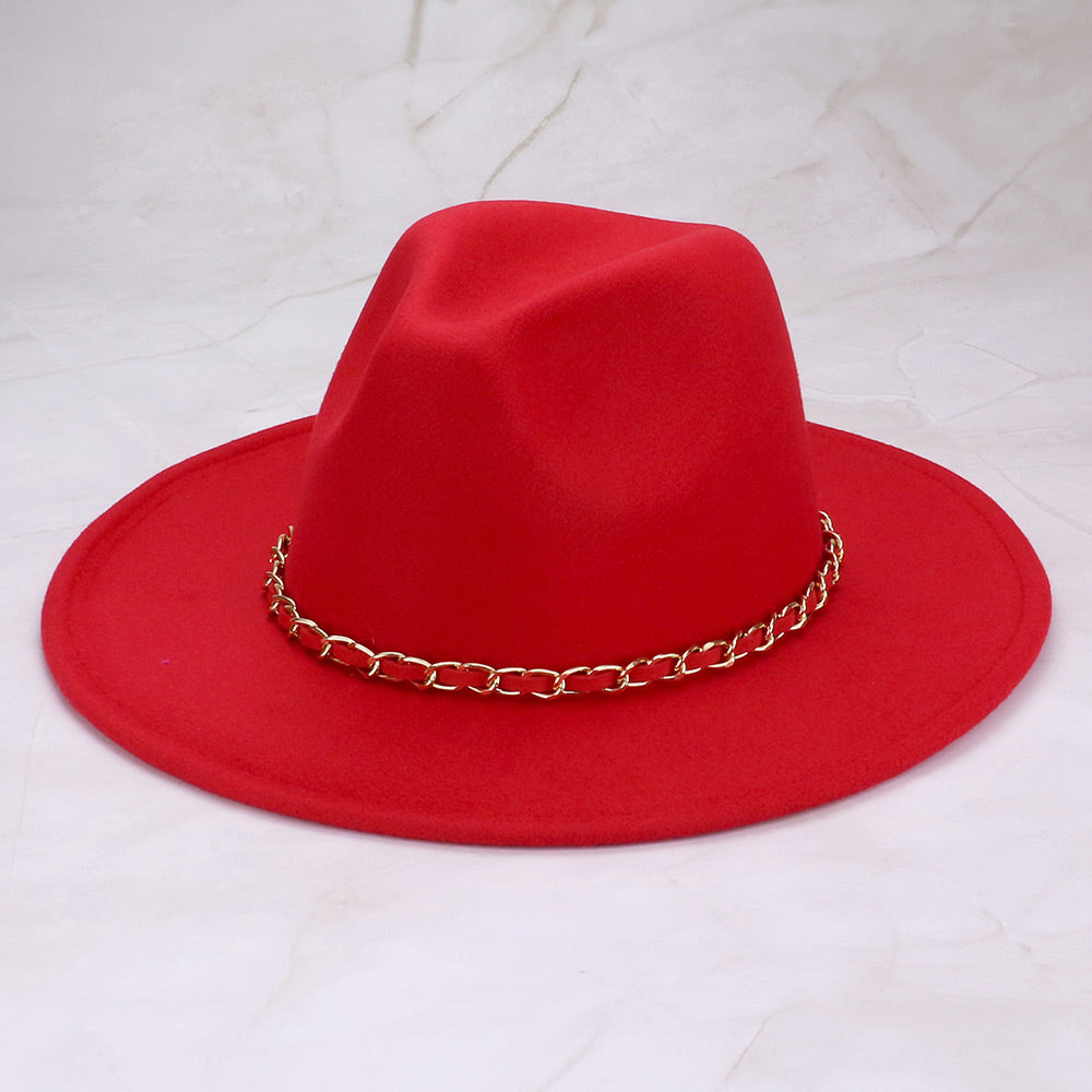 Chaney Red Bottom Fedora