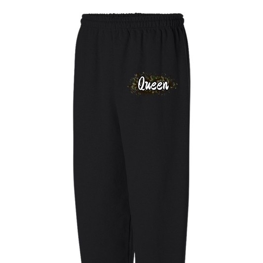 Camo Queen Sweatpants- Black