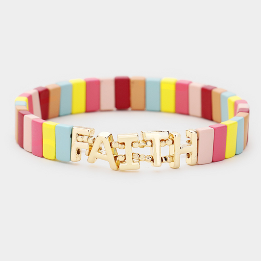 Faith Bracelet | Multi Pink