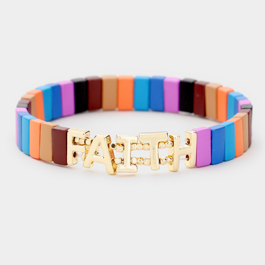 Faith Bracelet | Multi Orange