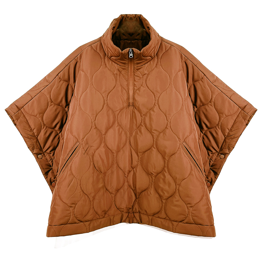 Quilted Puffer Poncho