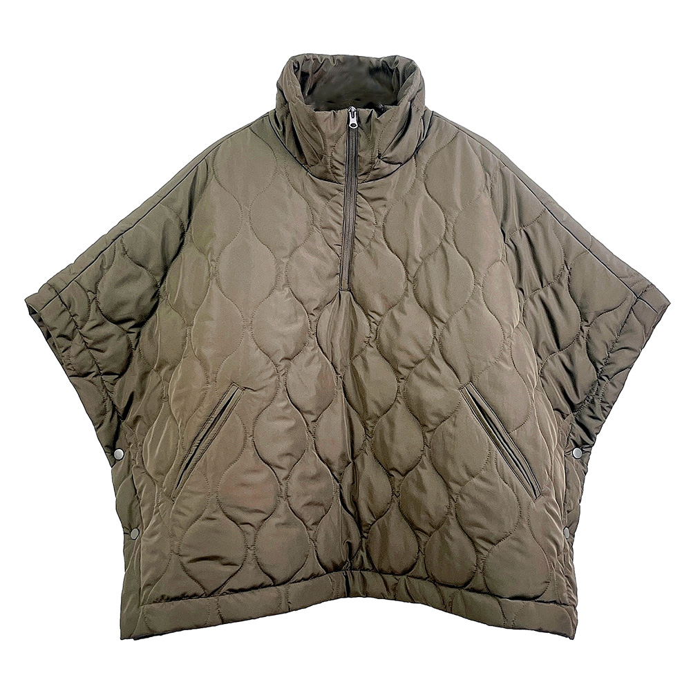 Quilted Puffer Poncho