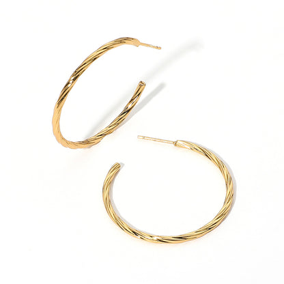 Golden Flow Hoops | Stainless Steel