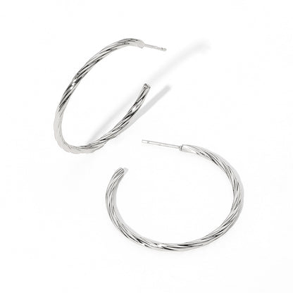 Silver Flow Hoops | Stainless Steel
