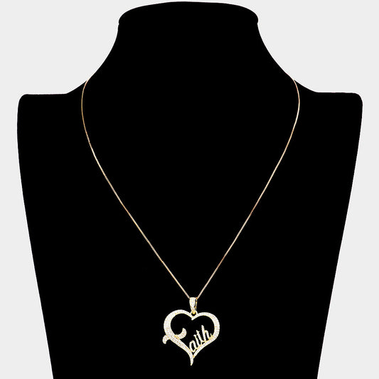 Faith Heart Necklace