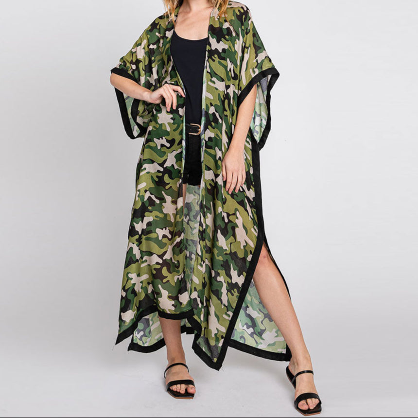 Camouflage Flow Kimono