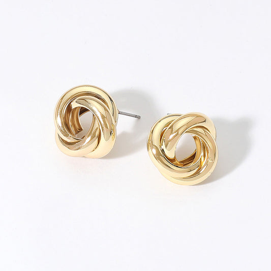 14K Golden Twist Studs