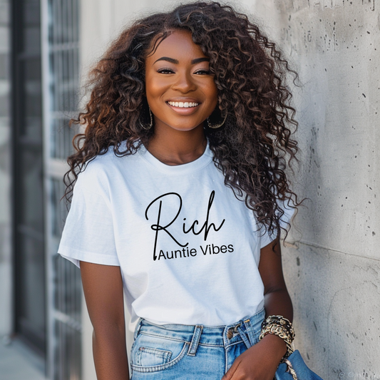 Rich Auntie Vibes T Shirt